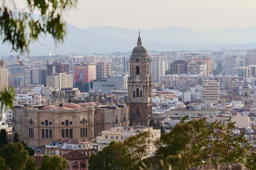 cityscape of malaga, spain