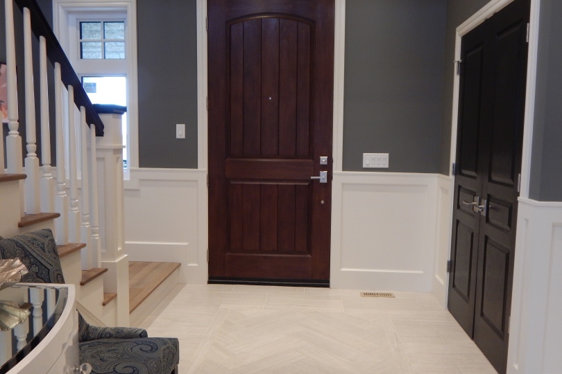 brown wooden door