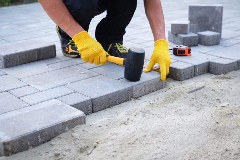 garden brick pathway