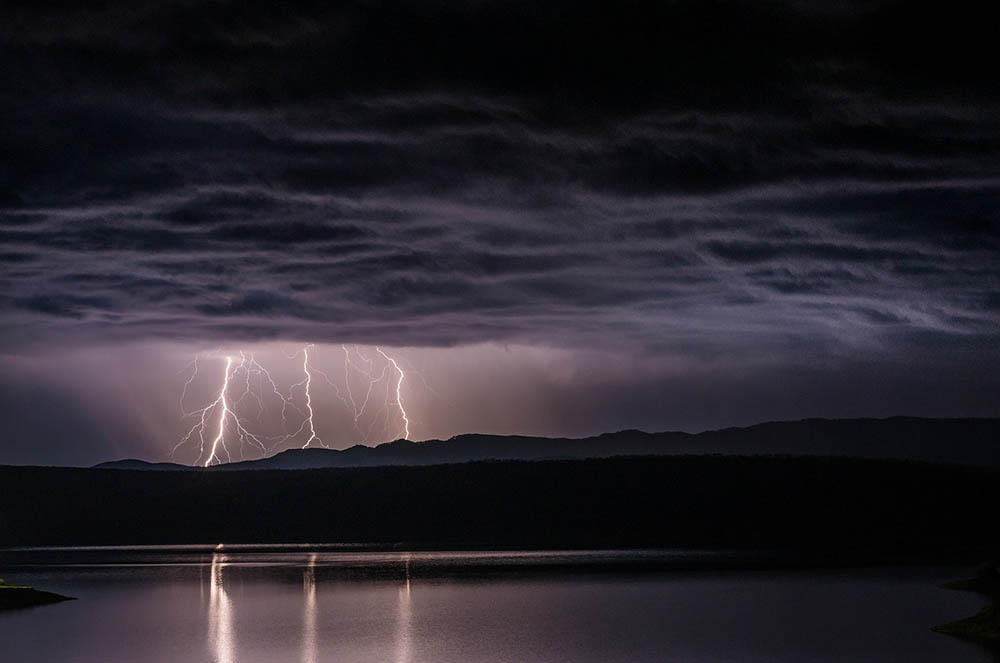 thunderstorm view from the lake