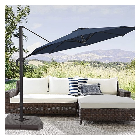 LE CONTE LYON 10 ft. Cantilever Umbrella with 360 Degree Rotation