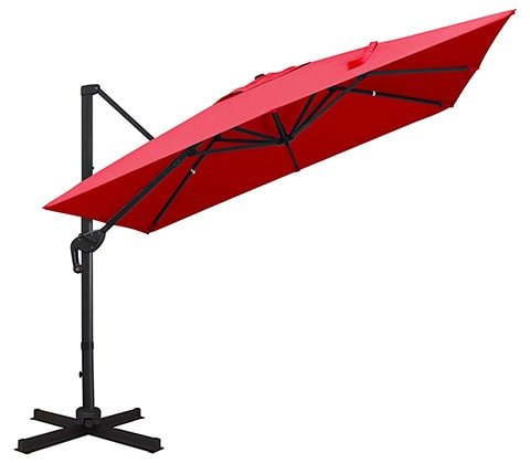 Sunnyglade 10x10Ft Cantilever Patio Umbrella Square Deluxe Offset Umbrella