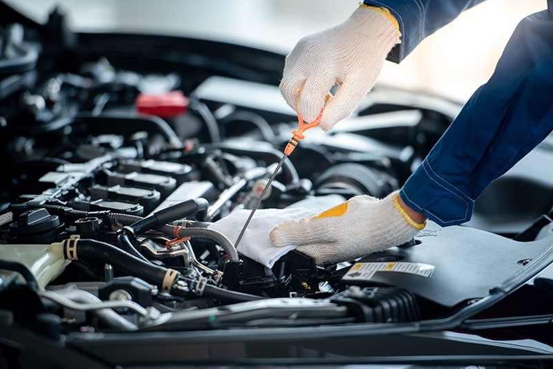 Checking the engine oil