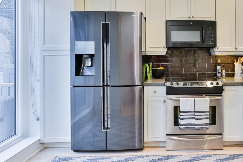 kitchen with fridge