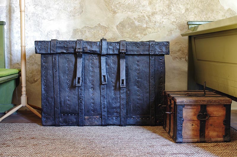 steamer trunk inside the room