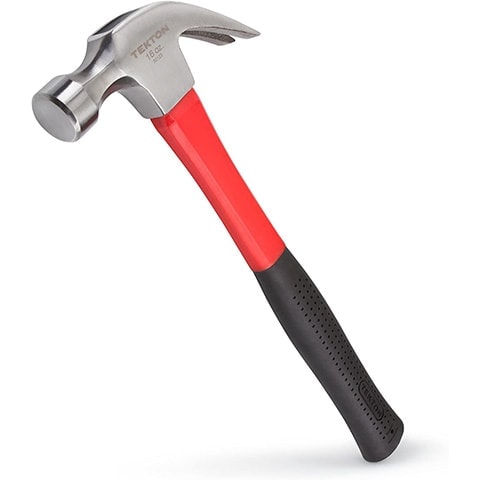 TEKTON 30123 Jacketed Fiberglass Claw Hammer