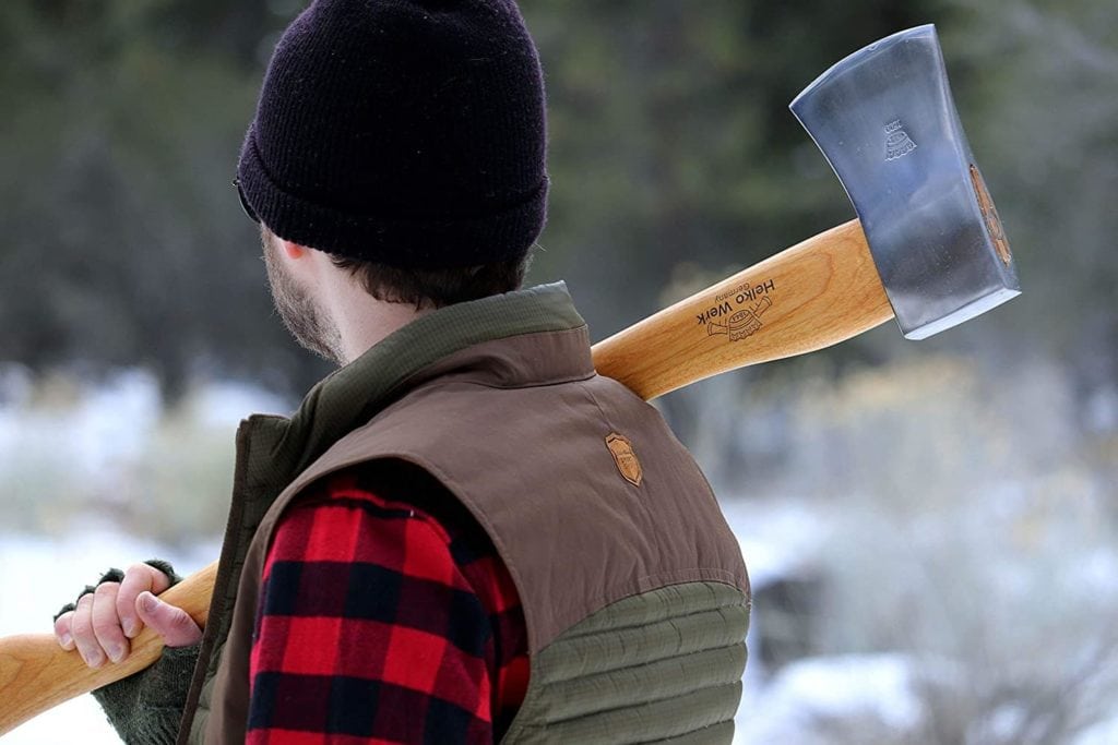 man carrying 1844 Helko Werk Germany Classic Forester