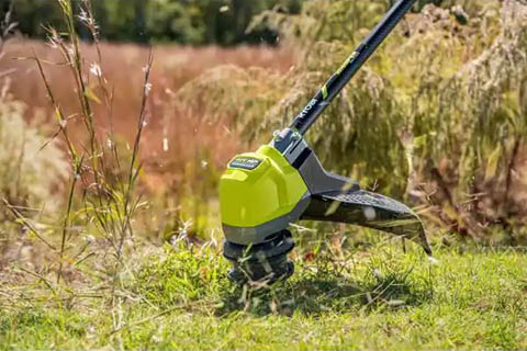 Ryobi 40V HP Brushless Whisper Series 17 in. Cordless Battery Carbon Fiber Shaft String Trimmer w 6