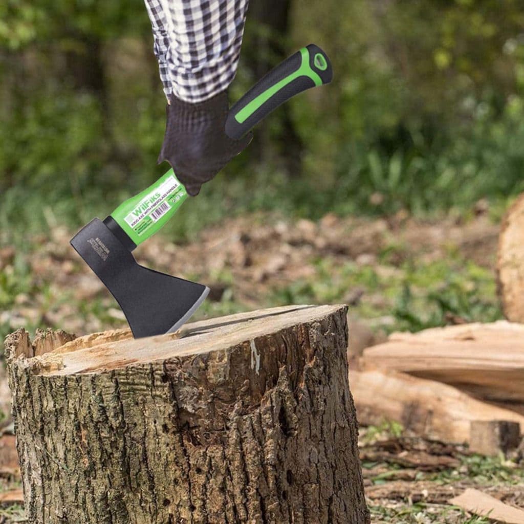 hand using WilFiks Chopping Ax