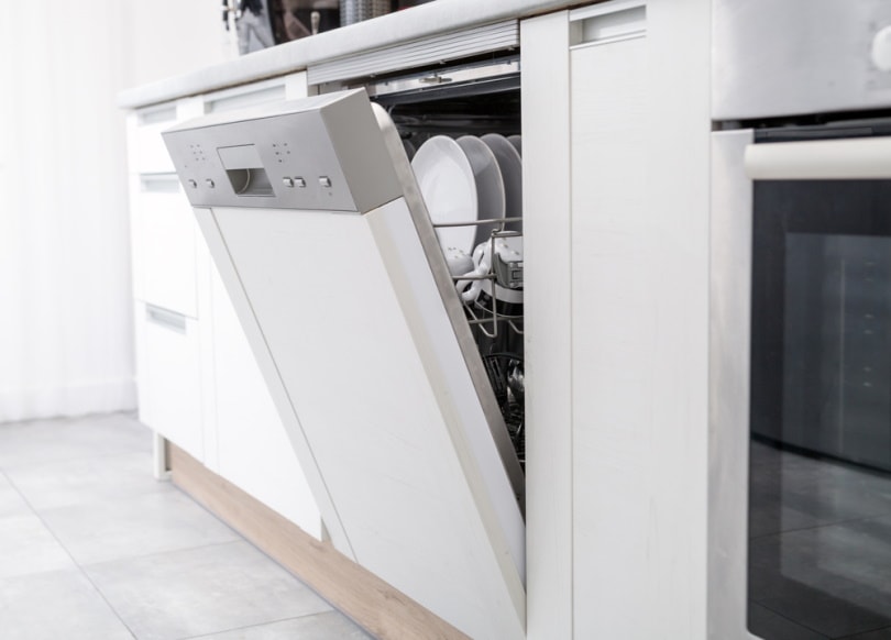 open dishwasher door