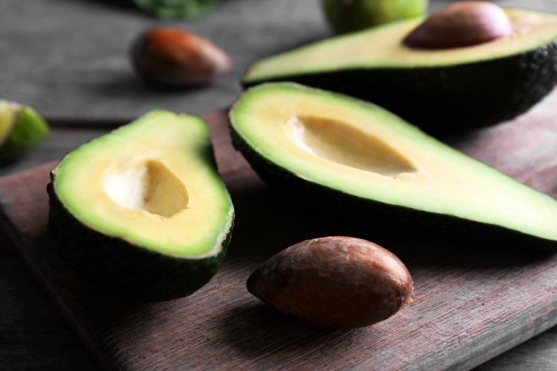 sliced avocado on the table
