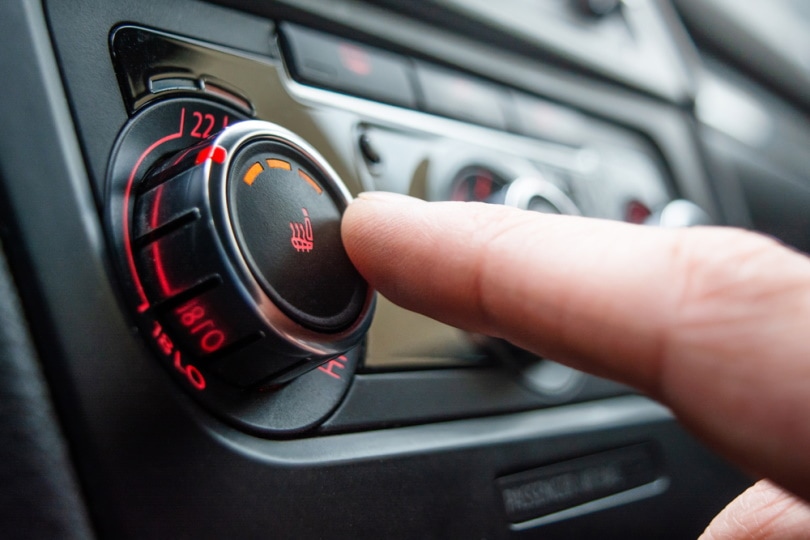 car heater button