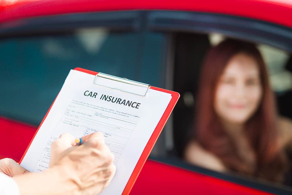 filling up car insurance form
