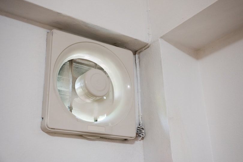 ventilation fan in the bathroom