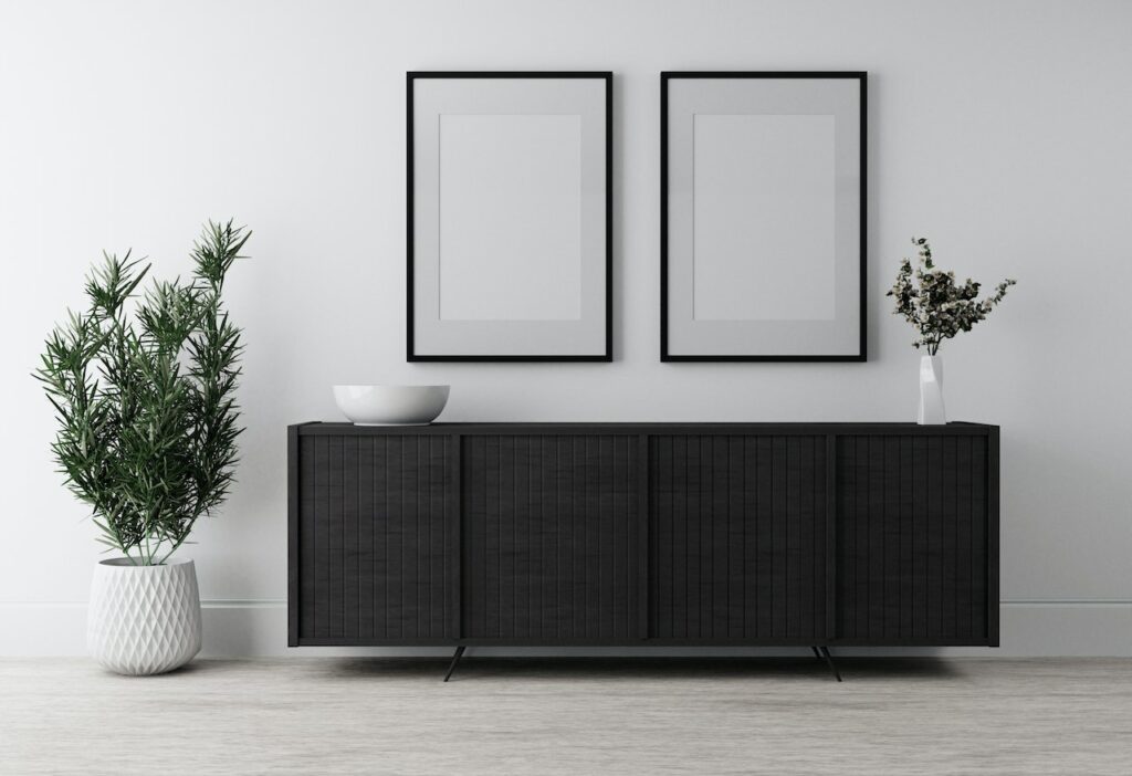 Black and White Wall Mounted Frame
